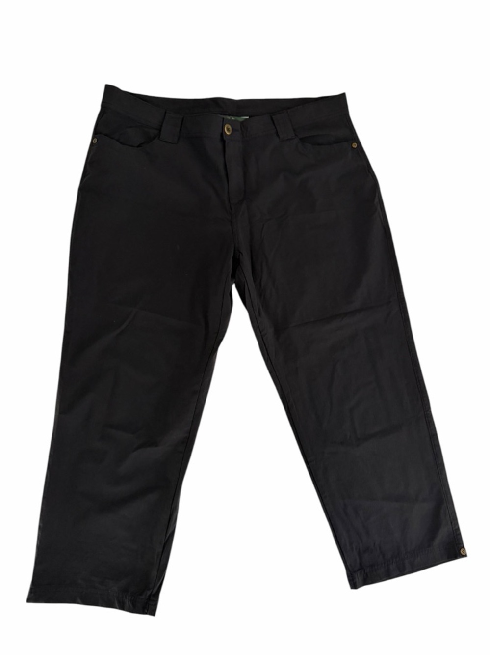 WOOLRICH Black Stretch Capris Cropped Pants Outdoor Hiking Casual womens 16